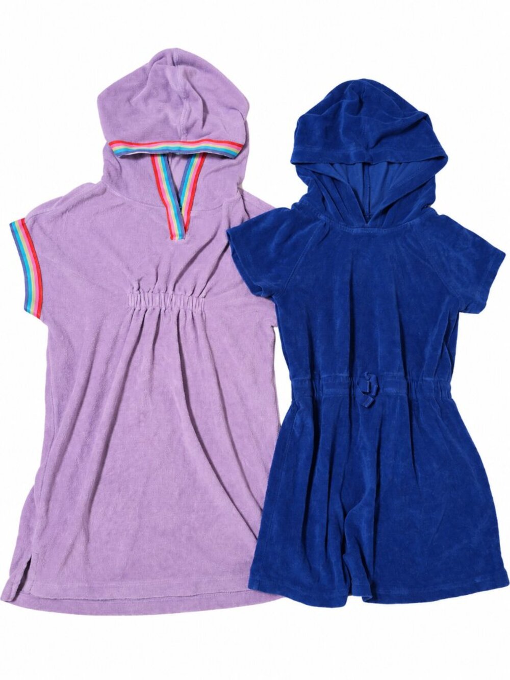 Hanna Andersson Girls Hooded Terry Cover Up Dress Lot Size 5 110 Rainbow